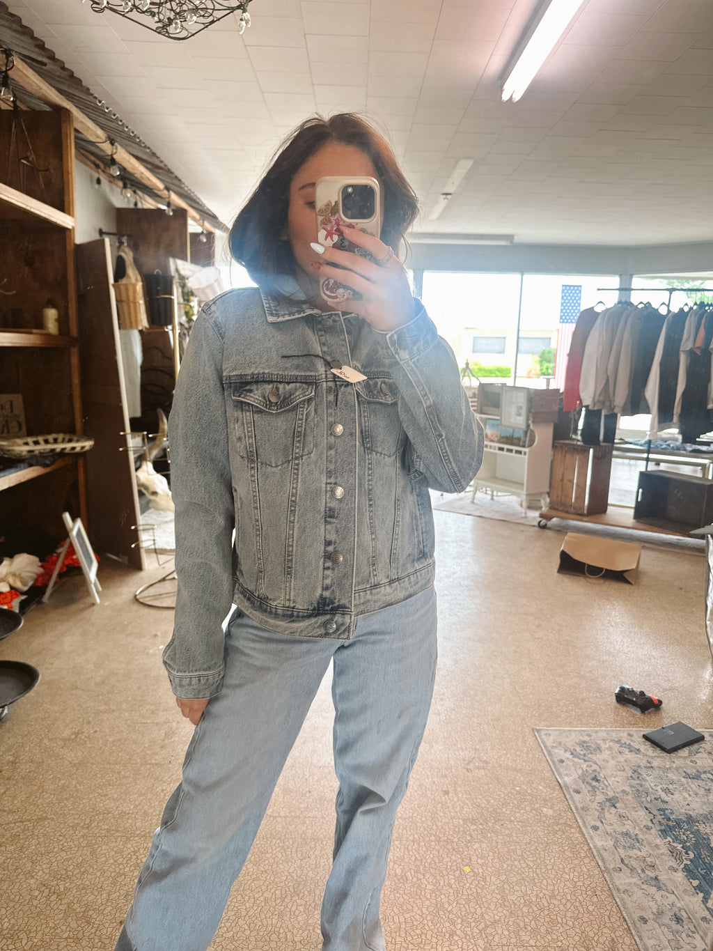 Denim patch jacket