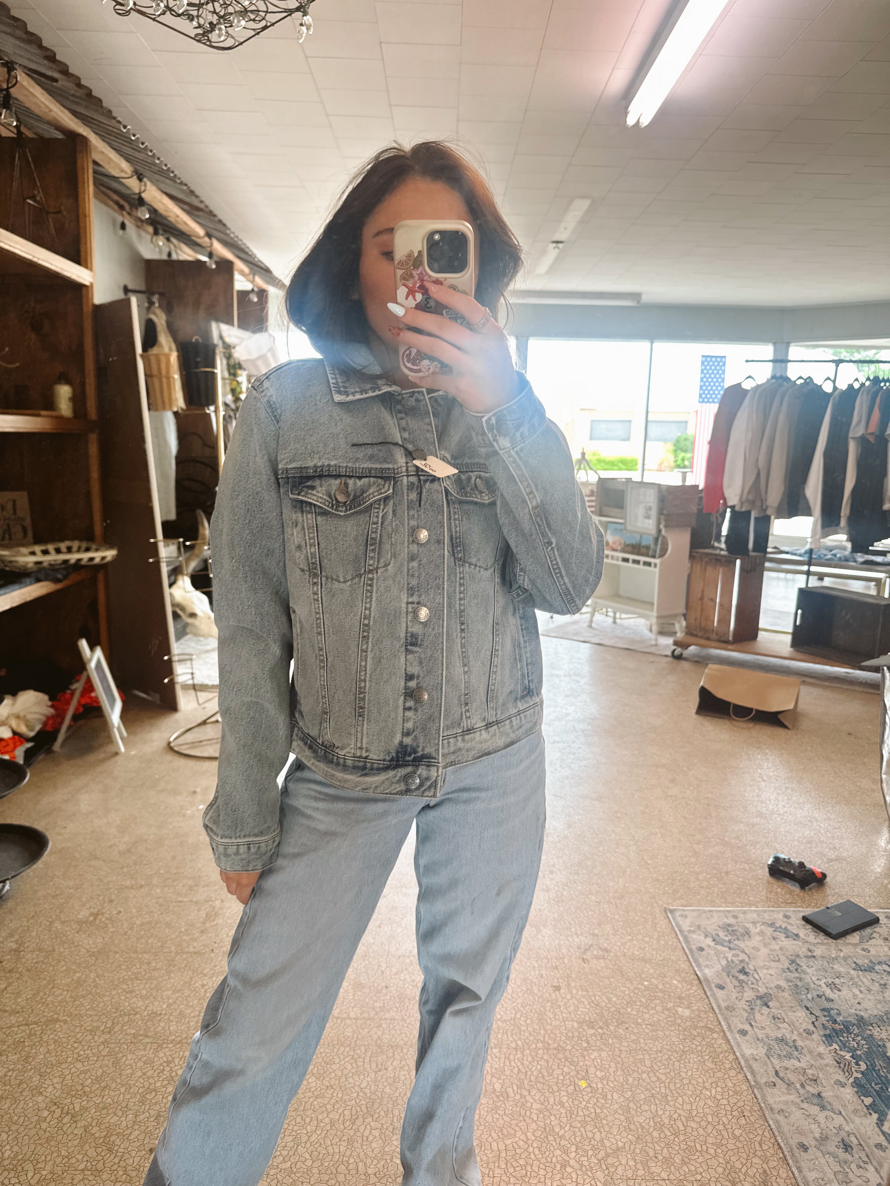 Denim patch jacket